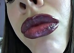 best of Spitting lips girl dark tongue wants