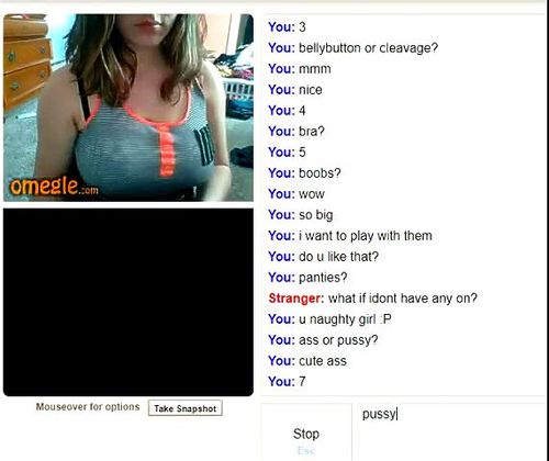 Blonde with tits plays omegle game