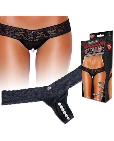 Small gift black thongs mounted penis