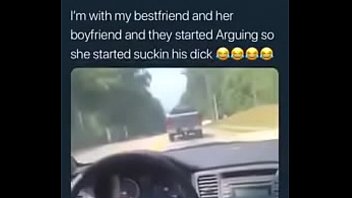 best of Driving blowjob trip while creampie