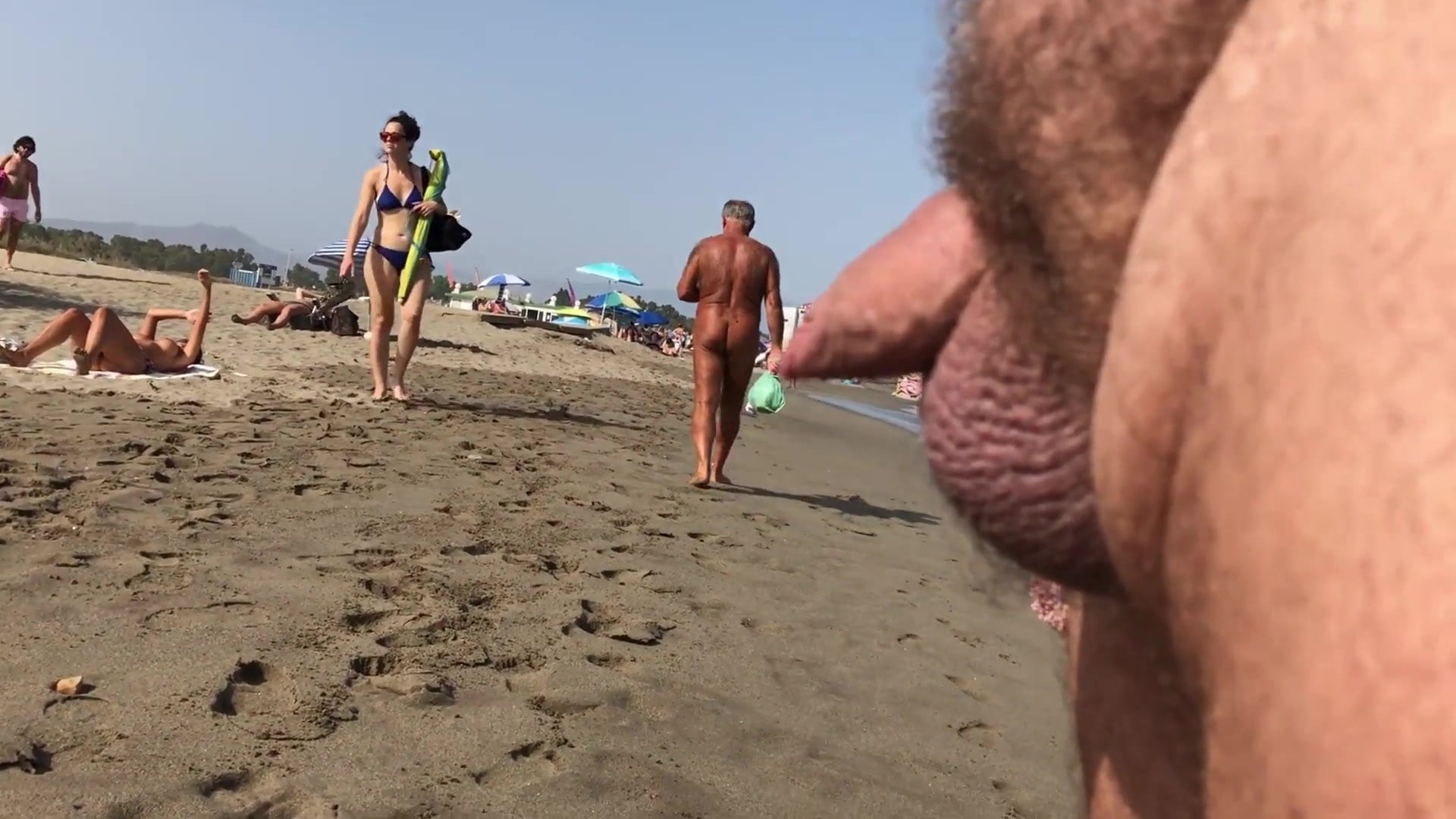 Nude beach handjob from asian good