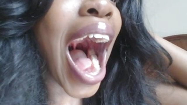 Fox reccomend girl dark lips wants spitting tongue