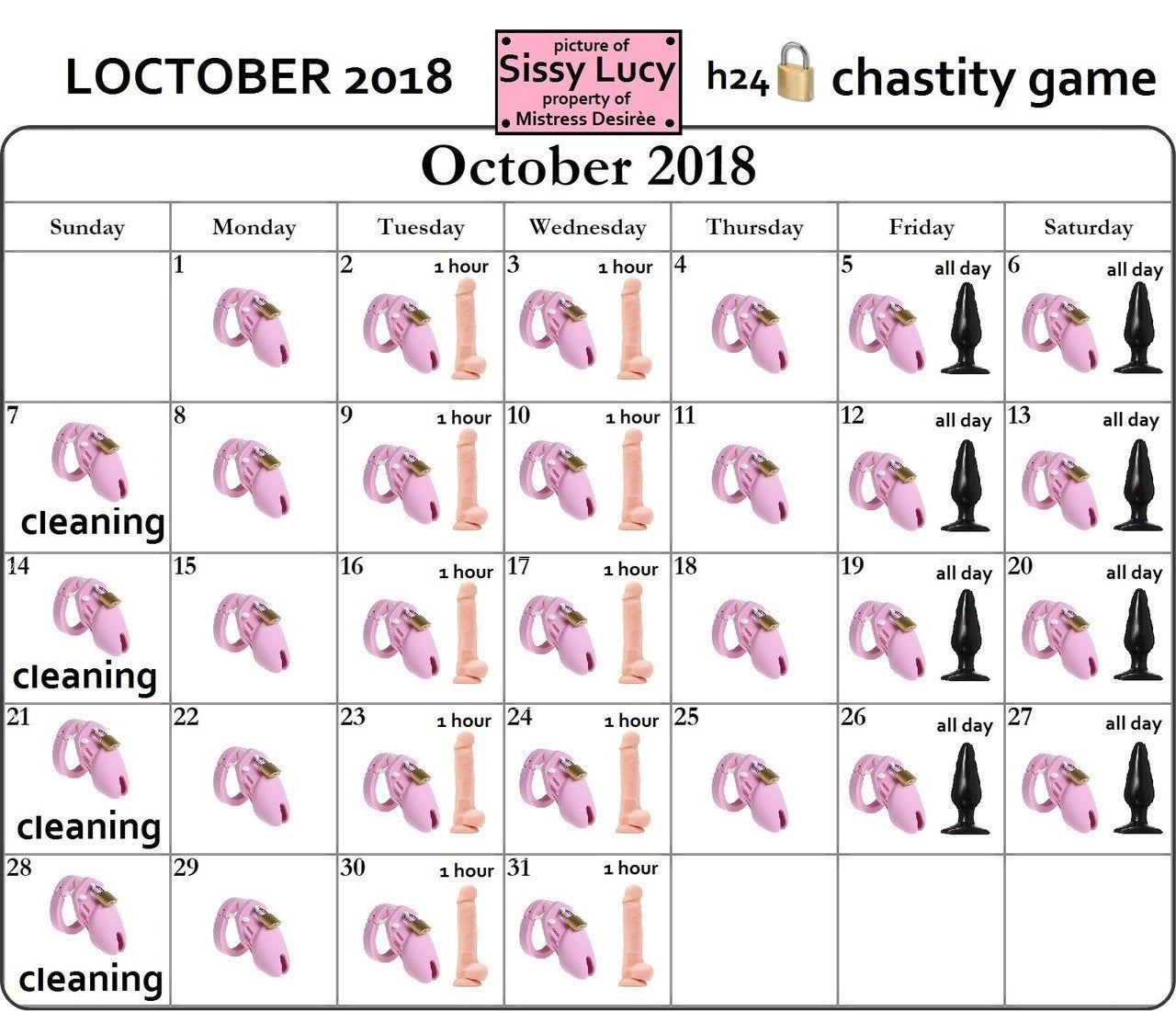 Oldie reccomend locktober month chastity preview