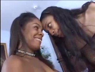 Ebony lesbian breast sucking