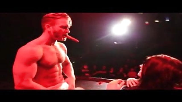 Paige gets lapdance from male stripper