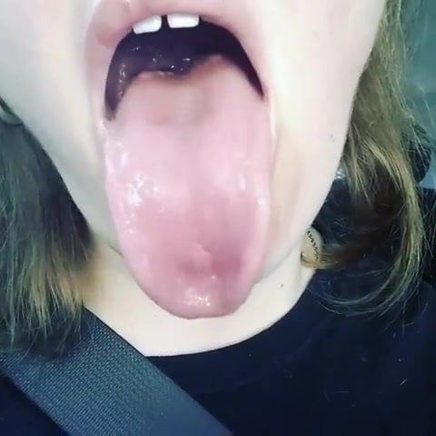 Tongue saliva fetish