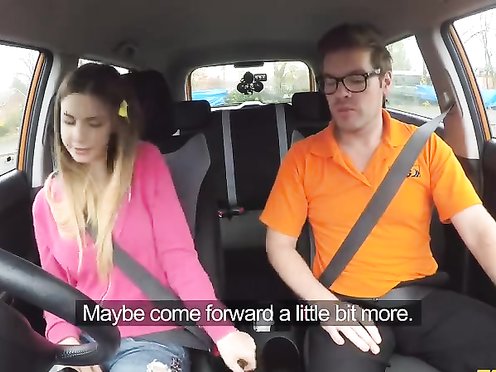 best of Driving big tits test fake